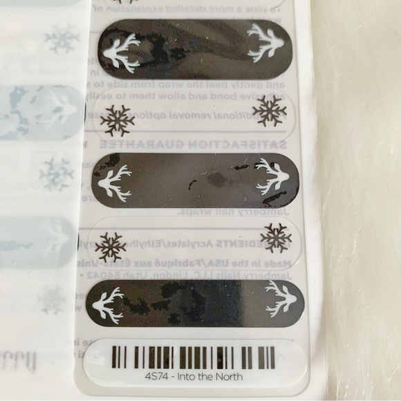 Jamberry “Into the North” Nail Wrap Full Sheet 4S74 Nail Art - Picture 4 of 6